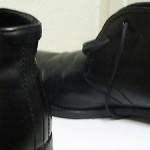 Hugo Boss black leather lace-up chukka ankle desert boots 9.5M gentle used