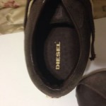 Diesel Men’s Wish Brown W/Beige Leather Sneakers Size 13