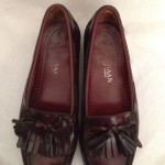 Men’s 9.5 COLE HAAN Dark Brown Leather Lined Kiltie Tassel Loafers Slip On Shoes