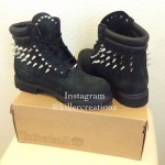 Custom Spiked Black Timberland Boots Size 10 Men