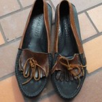 COLE HAAN SPORTING BLACK & BROWN SLIP-ON LOAFERS SZ. 10 M.