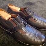 Cole Haan Mens Brown Leather Shoes Velcro 10 M Nike Air Used Great Condition