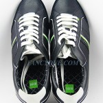 HUGO BOSS GREEN LABEL BLACK CASUAL SNEAKERS SHOES 100% LEATHER NEW SZ 9