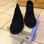 Clarks Originals Desert Boot-Men Black Suede Crepe Soled 26031691 size 7M
