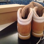 Timberland Mens Wheat w/White Hiking Boots Size 11M Leather & Suede #85122