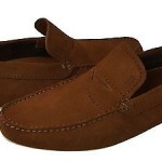 Hugo Boss Mens Relons Medium Brown Suede Slip-On Casual Penny Loafers Shoes