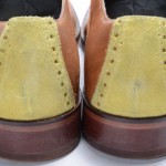 Cole Haan Colton Saddle C09918 8 brown leather Oxford Orange Yellow Suede shoe