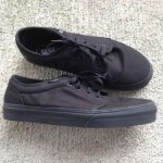 All black Vulcanized Vans. Only Worn Once !!! Size 10 !!!!!!!!