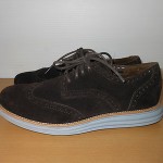 Cole Haan LunarGrand Wingtip Suede Oxford Shoe in Dark Brown/Gray 9.5