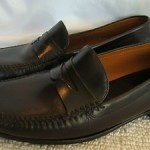 $168 PINCH PENNY COLE HAAN BLACK LEATHER LOAFERS SZ 9D INDIA