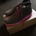 Cole Haan Lunargrand Chukka 1Grey Suede Pink Sole C11186 NIB Sz 9.5 Shoes Loafer