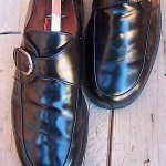 Cole Haan Mens Dress Shoes Size 10D Black Leather Casual Slip On Buckle Loafers