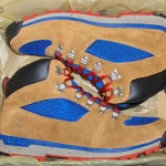 Timberland GT Scramble Mid Men’s Hiking Boots Wheat Brown/Blue/Red Leather 2215R