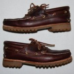 Men’s TIMBERLAND Burgundy Hand Sewn 3-Eye Classic Lug Boat Shoes- size 10 M
