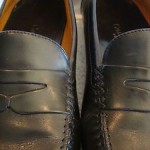 $168 PINCH PENNY COLE HAAN BLACK LEATHER LOAFERS SZ 9D INDIA