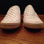 Cole Haan White Woven Leather Slip-on Shoes Sz 10M
