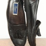 Men’s Bragano by Cole Haan Black Leather Tassel Driving Moccasins Sz11M Italy