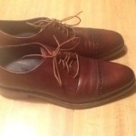MENS COLE HAAN SHOES NWOB CAP TOE MADISON  BROWN OXFORD GREAT LOOK SIZE 8.5 M