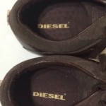 Diesel Men’s Wish Brown W/Beige Leather Sneakers Size 13