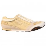 Diesel Mens Take White Casual Leather Lace Up Sneakers Shoes