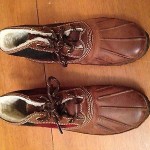 Cole Haan Men’s Size 9 Waterproof Winter Boots – Brown with Red Plaid Accents