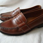 COLE HAAN MENS BROWN LEATHER LOAFERS SIZE 12 W