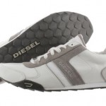 Diesel Loop 00YG64-PR131-H3049 Silver Flint Gray Leather Casual Shoes Men