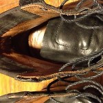 Timberland Boot Company, black leather cap toe lace up dress boot, size 10