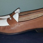 Cole Haan Mens Tan & White Italian Leather Loafers, Size 8.5, EUC