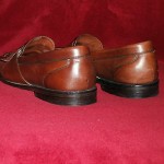 MENS COLE HAAN BROWN WALNUT LOAFERS WITH PEWTER BUCKLES 11 1/2 D NICE!!!