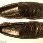 Cole Haan Country Black Leather Woven Loafers Slip On Driving Shoes Size 7 B
