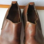 COLE HAAN COUNTRY Mens Distressed Brown Leather Look Moc Slip On Shoes Sz 10.5