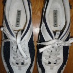 Diesel Viking Men’s Shoes Size 10 Comfortable White Blue Leather Good Conditon