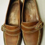 Mens Cole Haan Loafers Leather 10 M Handsewn Brown Made in Brazil
