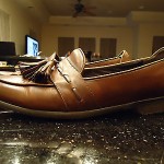 Mens Used Cole Haan Bragano 9.5  leather Tassel Slip On Shoes Leather