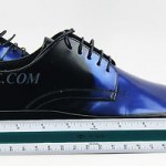 HUGO BOSS BLACK LABEL BLACK & BLUE SHOES 100% LEATHER NEW SZ 11 44 MADE IN ITALY