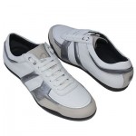 $330 Hugo Boss Black Label Leather Sneakers White Mens Shoes 10 43 Trainers 9.5