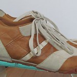 Mens sz 10.5 M leather w/suede trim Diesel athletic low profile tennis shoes