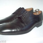 HUGO BOSS  DRESS SHOES  11 RETAILS $455 SAVE!  SUPPLE BLACK LEATHER