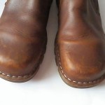 COLE HAAN COUNTRY Mens Distressed Brown Leather Look Moc Slip On Shoes Sz 10.5
