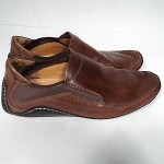Cole Haan Nike Air Mens Brown Leather Slip On Loafers Sz 10M Driving Shoe *NICE*