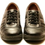 Mens Clarks Active Air 11 W Oxford Waling Shoes Black Leather Lace Up Sneakers