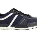 Hugo Boss Mens Sneakers Orange Label Simbad II Navy Lace Up Textile Suede