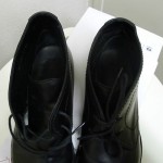 Hugo Boss black leather lace-up chukka ankle desert boots 9.5M gentle used