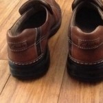 Mens BROWN Leather Casual Dress Slip On Loafer Shoe Size 11 CLARKS 70846