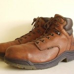 Mens Timberland PRO POWER FIT Brown Leather Steel Toe Work Ankle Boots size 14 M
