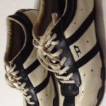 Diesel Men’s Wish Ivory W/Black Leather Sneakers Size 10.5