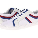 Hugo Boss Mens Loinod Open White Casual Lace-Up Sneakers Shoes