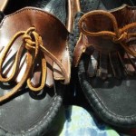 COLE HAAN SPORTING BLACK & BROWN SLIP-ON LOAFERS SZ. 10 M.