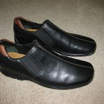 NEW COLE HAAN ZENO BLACK LEATHER SPLIT TOE SLIP ONS WITH ELASTIC GORE ON SIDE-15